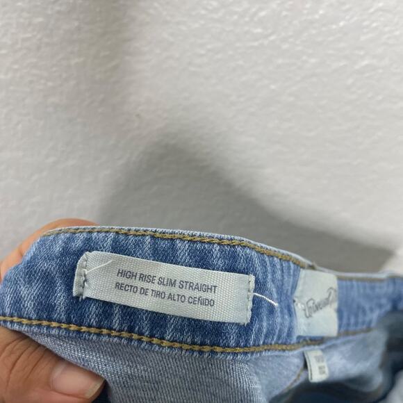 Universal Thread Womens Jeans Size 10R High Rise Slim Straight Denim Blue - Picture 4 of 14